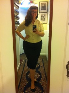 Heartbreaker Gretta Top and Laura Byrnes Black Label Pencil Skirt