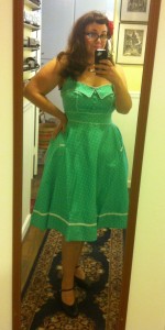 Hell Bunny Olive Dress