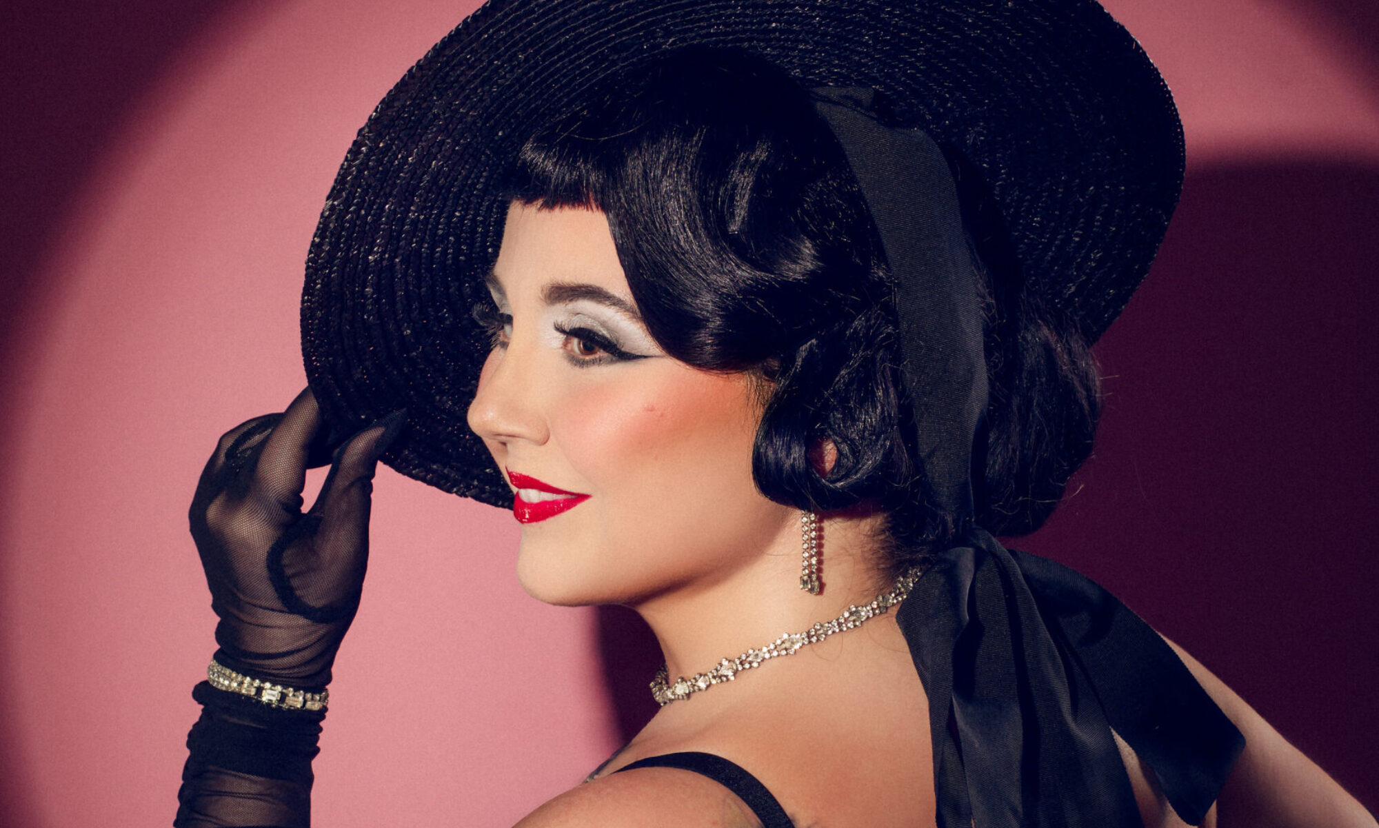 New Look shoot with Nicois hat and opera gloves